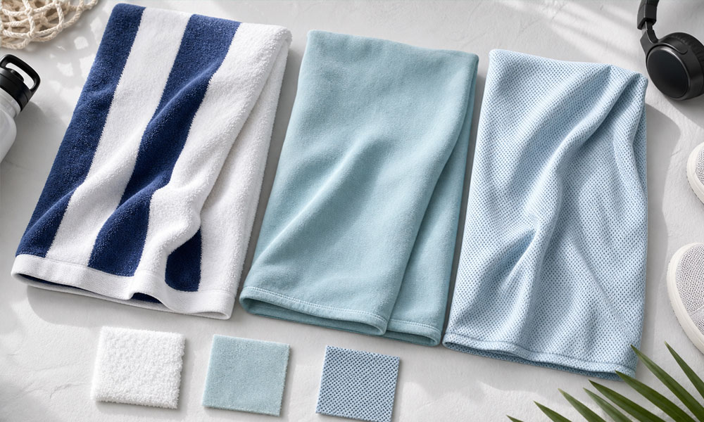 How to Choose Fabrics for Custom Beach & Sports Towels: Cotton, Microfiber or Cooling Fabric